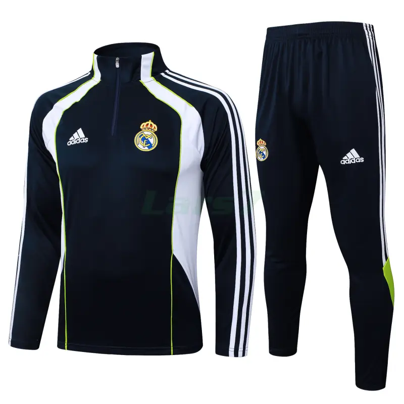 Sudadera De Entrenamiento Real Madrid 2025/2026 Kit Retro Azul Marino/Blanco