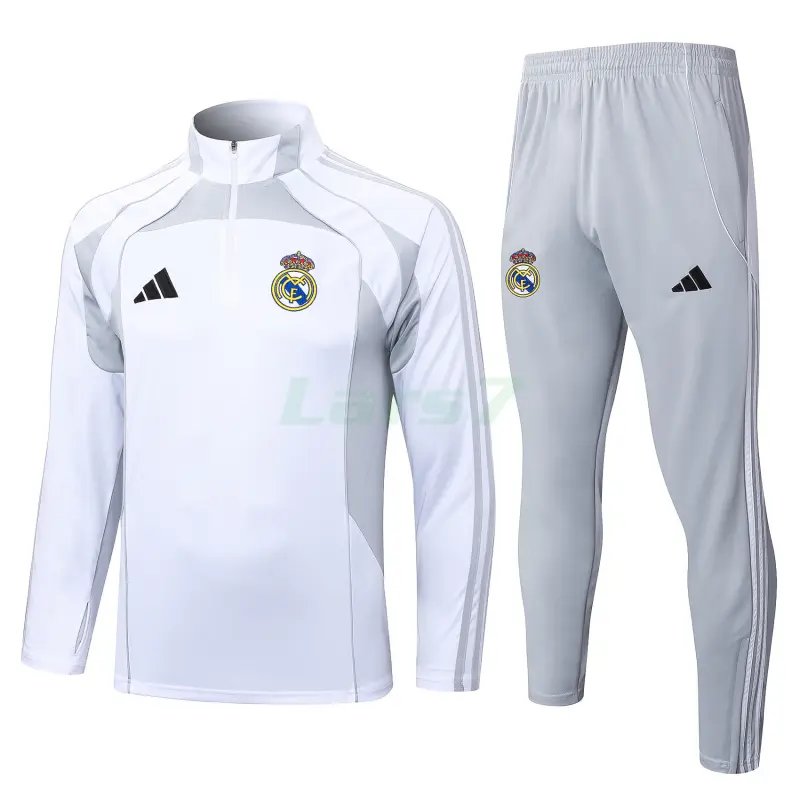 Sudadera De Entrenamiento Real Madrid 2025/2026 Kit Gris/Blanco
