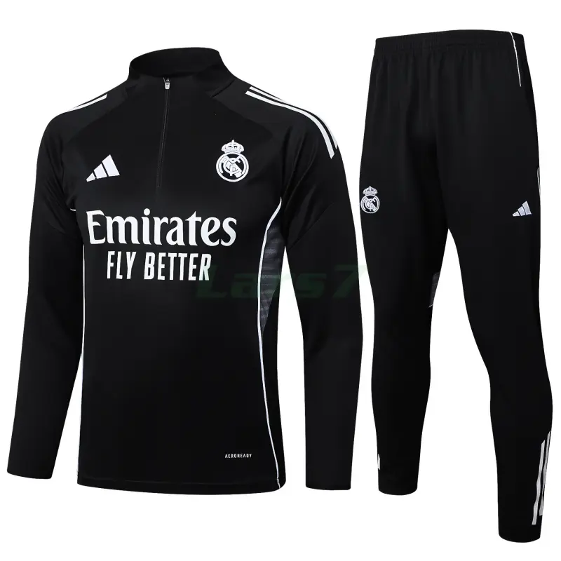 Sudadera De Entrenamiento Real Madrid 2025/2026 Kit Negro/Gris
