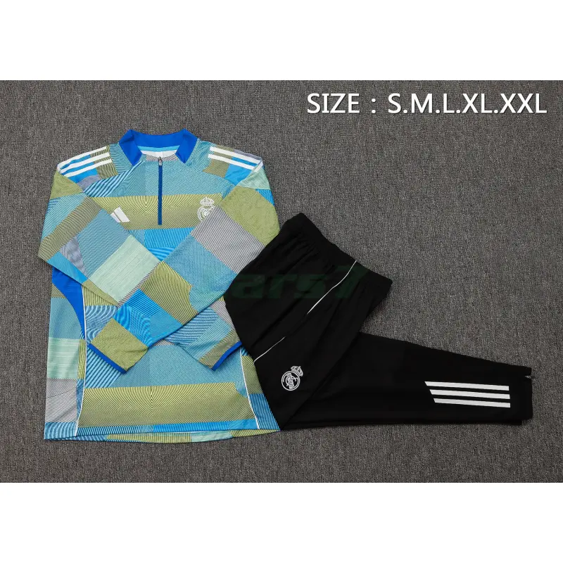 Sudadera De Entrenamiento Real Madrid 2025/2026 Rayas Verdes con Estampado