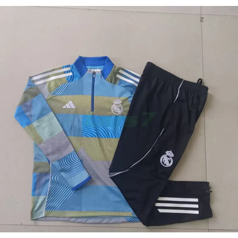Sudadera De Entrenamiento Real Madrid 2025/2026 Rayas Verdes con Estampado