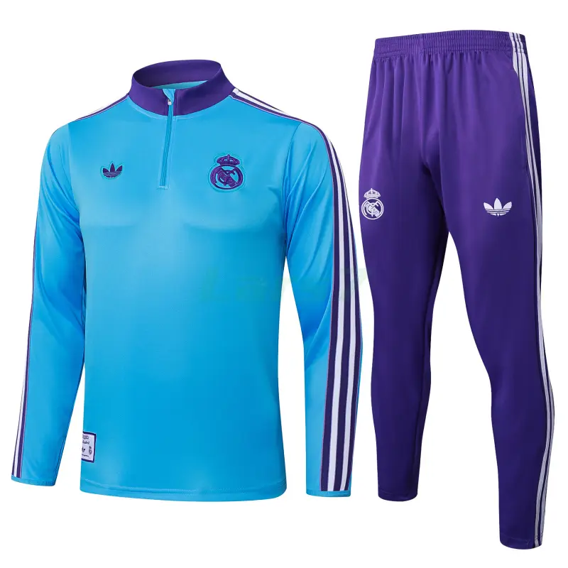 Sudadera De Entrenamiento Real Madrid 2025/2026 Kit Retro Azul Claro/Morado