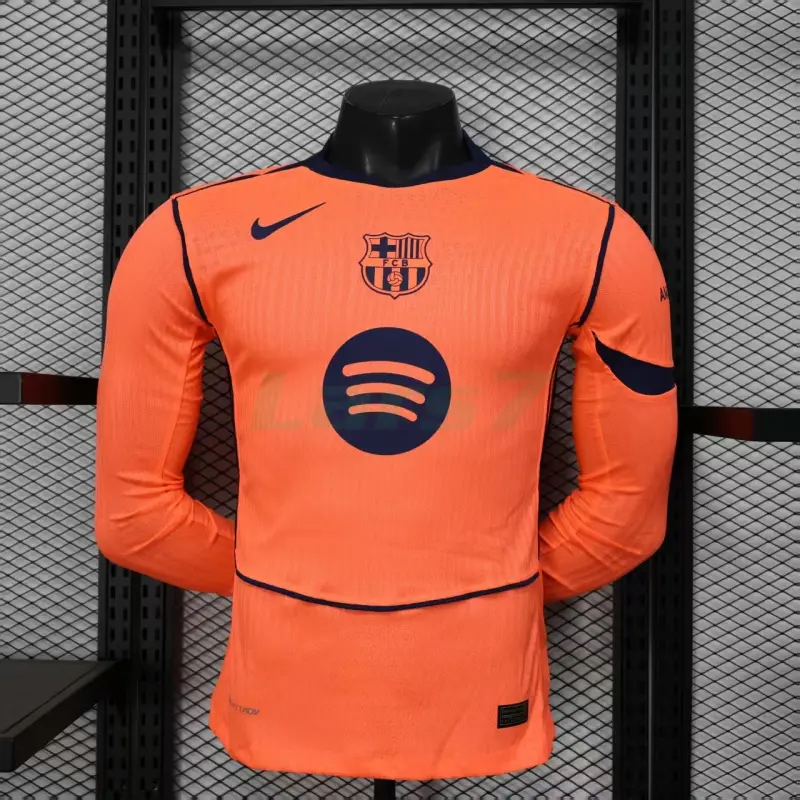 Camiseta Barcelona 3ª Equipación 2025/2026 ML Naranja (EDICIÓN JUGADOR)