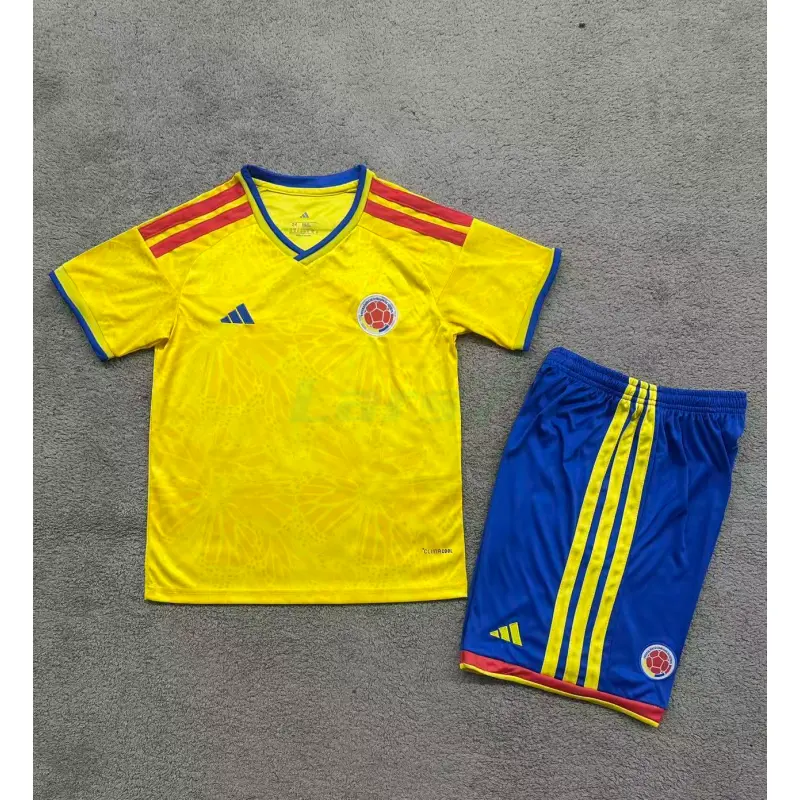 Camiseta Colombia 1ª Equipación Mundial 2026 Amarillo Niño Kit