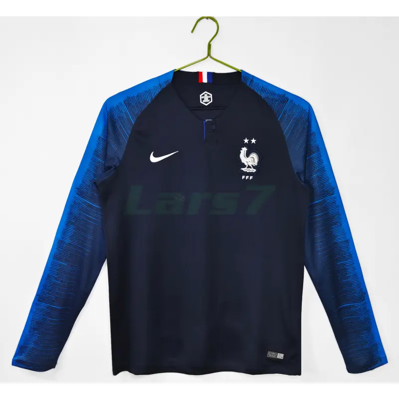 Camiseta Francia 1ª Equipación Retro 2018 ML Azul Copa Mundial