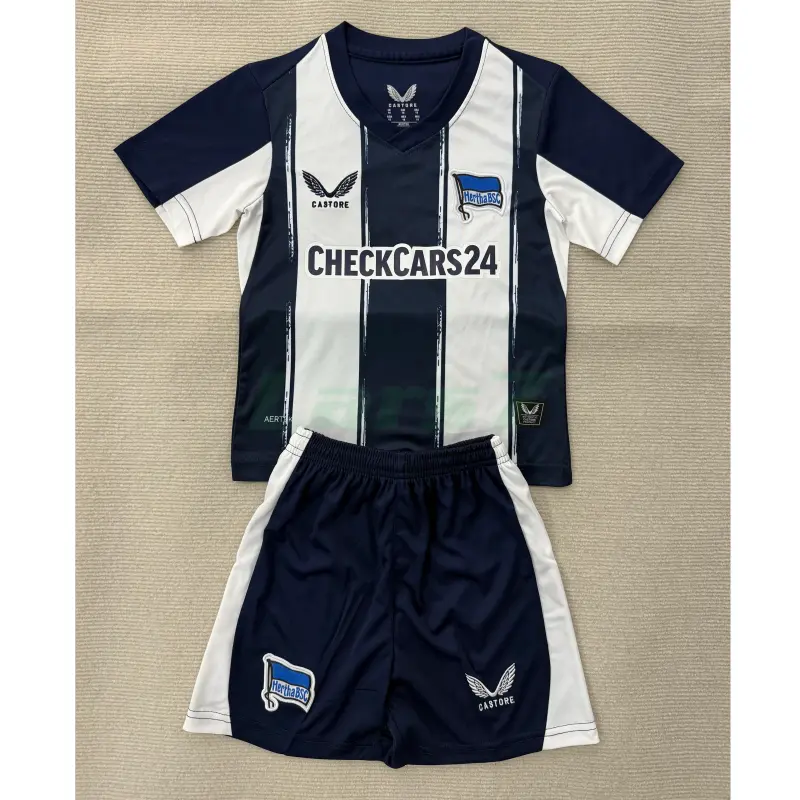 Camiseta Hertha Berlin 1ª Equipación 2025/2026 Azul/Blanco Niño Kit Camiseta Hertha Berlin 1ª Equipación 2025/2026 Azul/Blanco Niño Kit