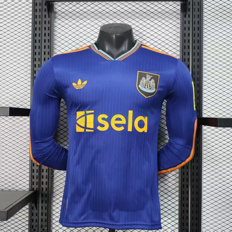 Camiseta Newcastle United 3ª Equipación 2025/2026 ML Azul (EDICIÓN JUGADOR)