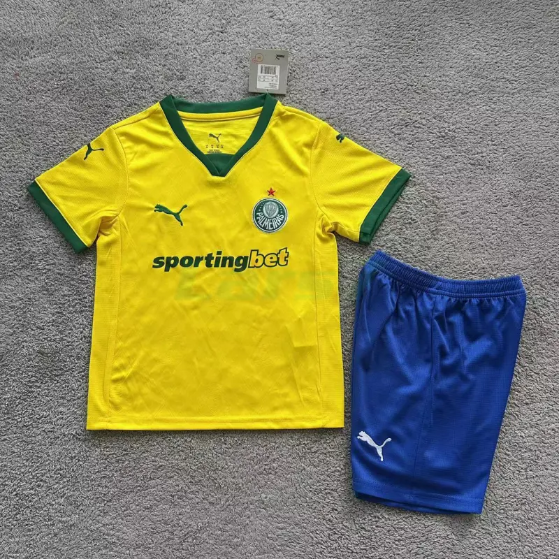 Camiseta Palmeiras 3ª Equipación 2025/2026 Amarillo Niño Kit