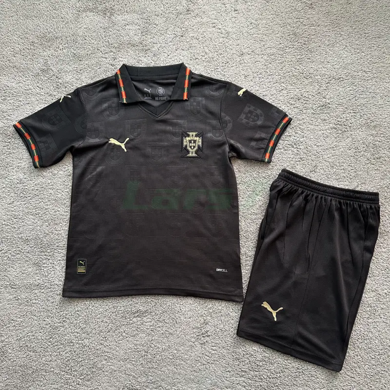 Camiseta Portugal 2026 Negro Niño Kit Camiseta Portugal 2026 Negro Niño Kit