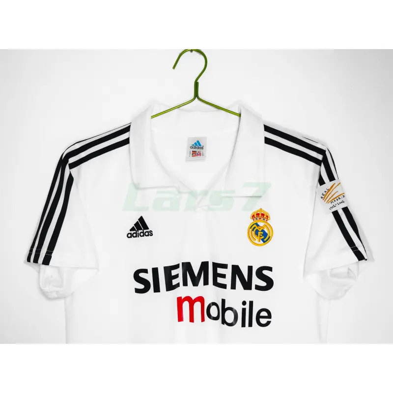 Camiseta Real Madrid 1ª Equipación Retro 2002/03 Blanco con Publicitario