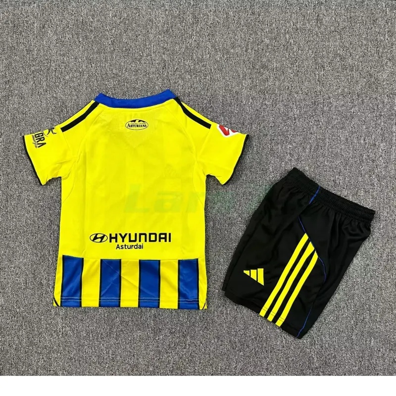 Camiseta Real Oviedo 2ª Equipación 2025/2026 Azul/Amarillo Niño Kit con Parche La Liga Camiseta Real Oviedo 2ª Equipación 2025/2026 Azul/Amarillo Niño Kit con Parche La Liga