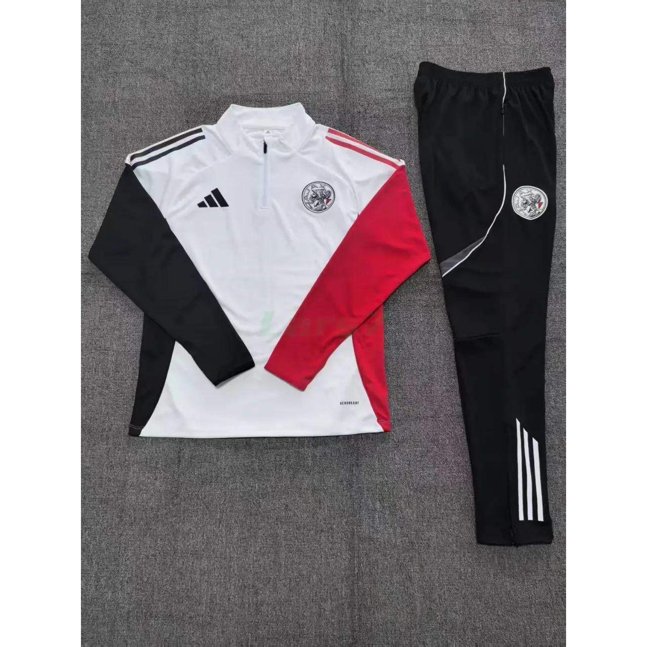 Sudadera De Entrenamiento Ajax 2025/2026 Niño Kit Blanco/Negro/Rojo