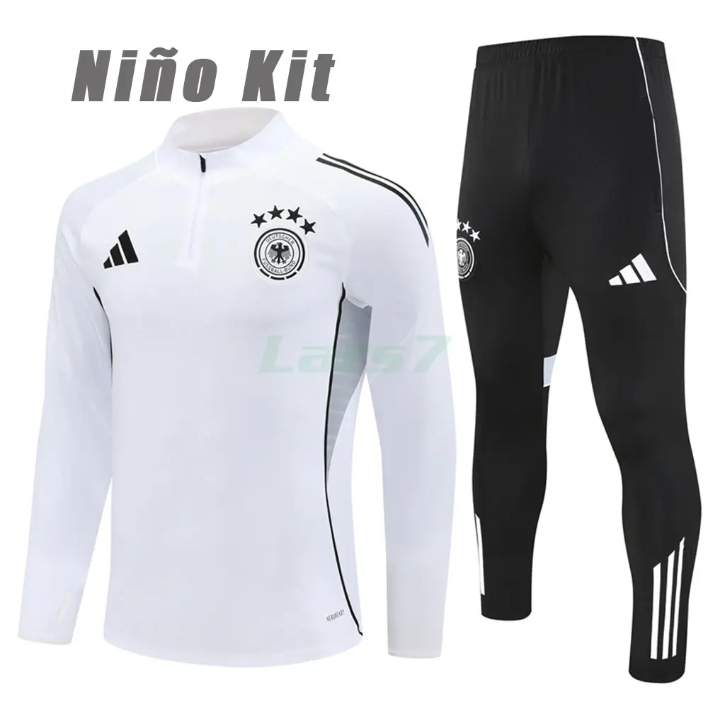 Sudadera De Entrenamiento Alemania 2025 Niño Kit Blanco