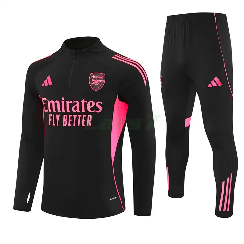 Sudadera De Entrenamiento Arsenal 2025/2026 Kit Negro/Rosa