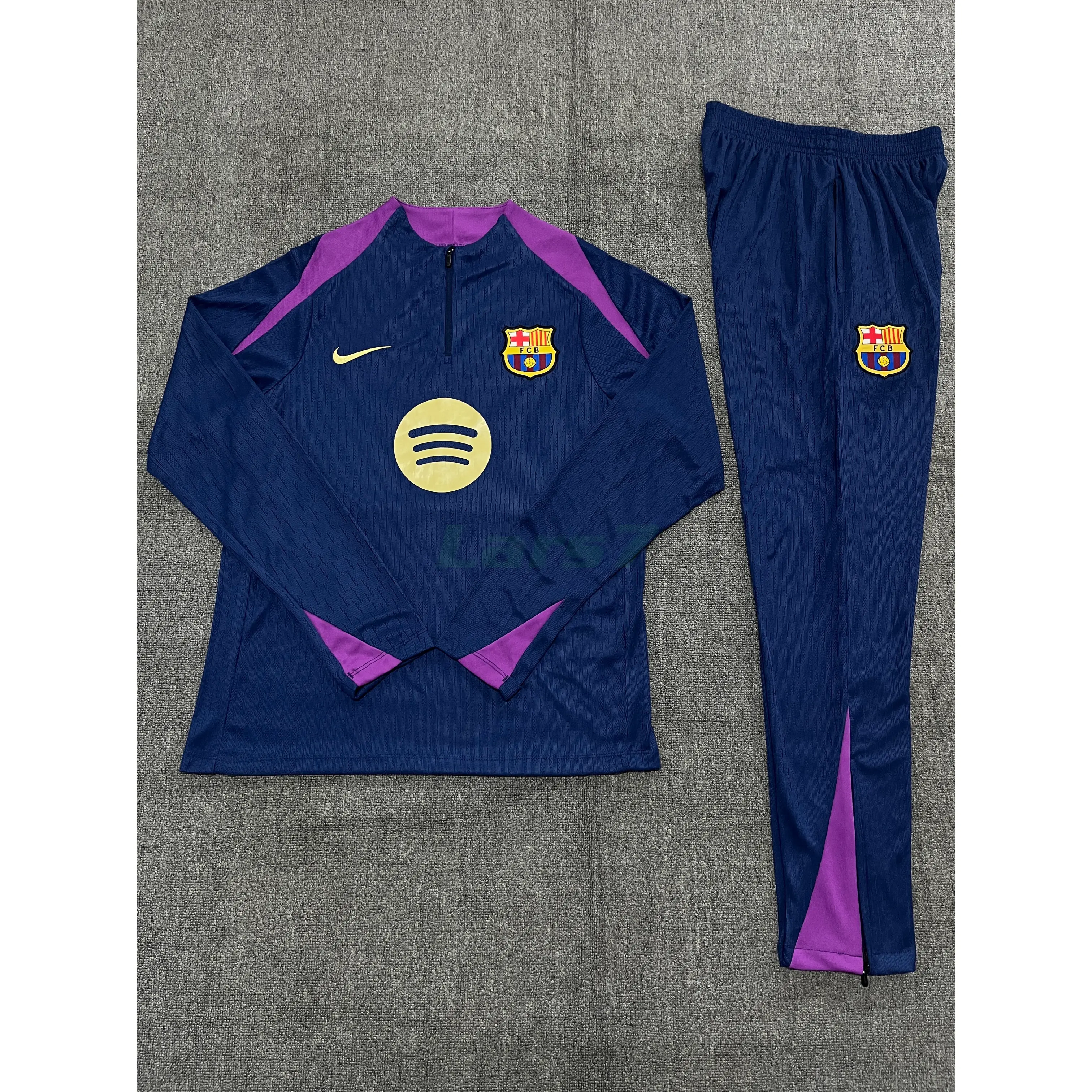 Sudadera De Entrenamiento Barcelona 2025/2026 Niño Kit Azul Marino/Morado (EDICIÓN JUGADOR)