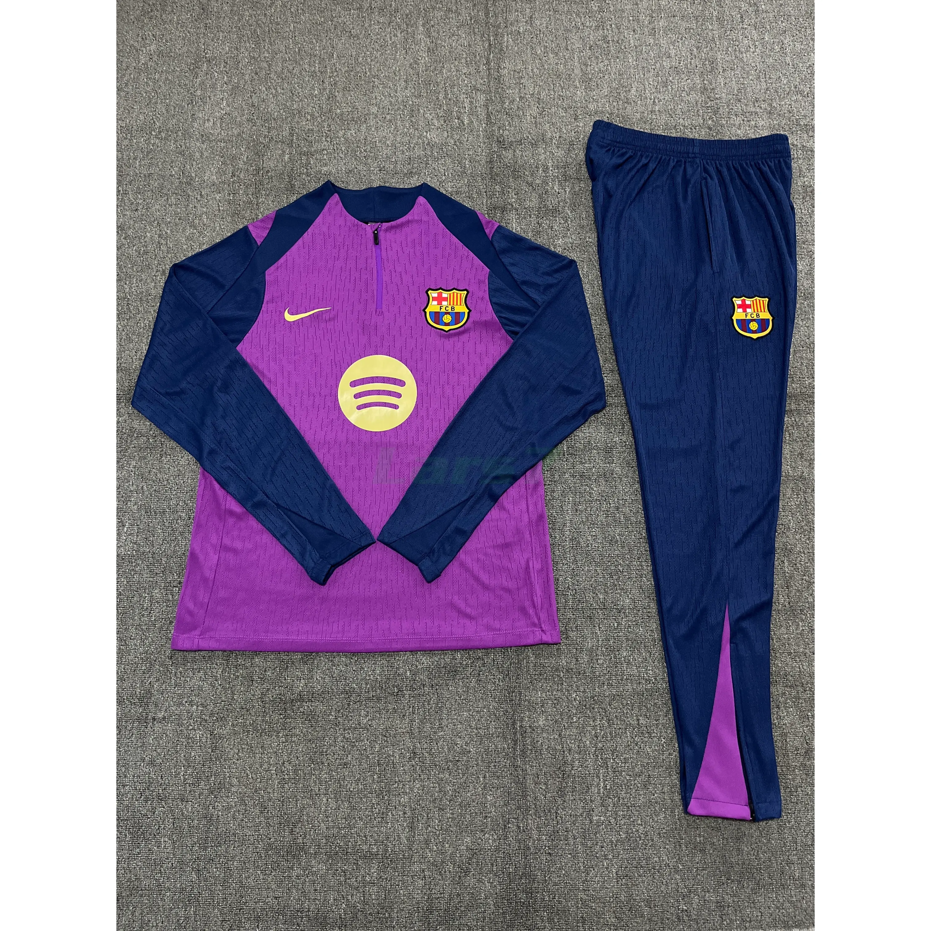 Sudadera De Entrenamiento Barcelona 2025/2026 Niño Kit Morado/Azul Marino (EDICIÓN JUGADOR)