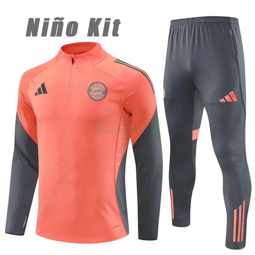 Sudadera De Entrenamiento Bayern Múnich 2025/2026 Niño Kit Naranja/Gris
