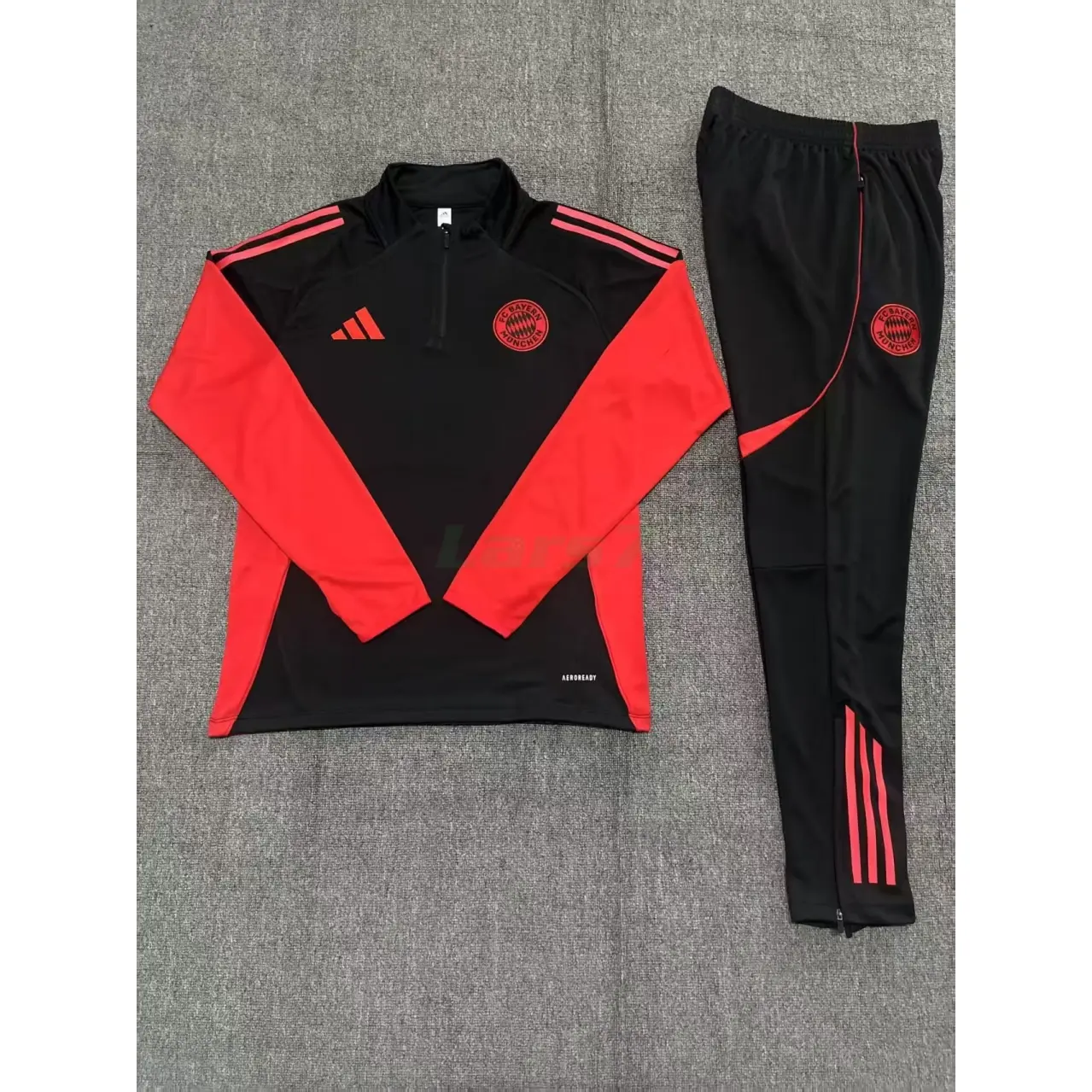 Sudadera De Entrenamiento Bayern Múnich 2025/2026 Niño Kit Negro/Rojo
