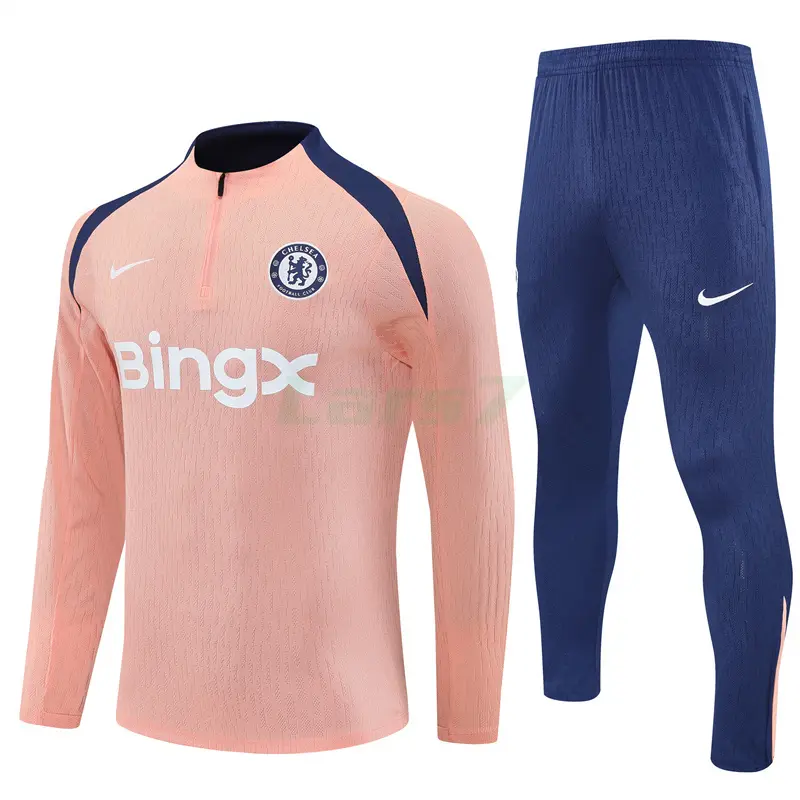Sudadera De Entrenamiento Chelsea 2025/2026 Kit Rosa Claro/Azul (EDICIÓN JUGADOR)