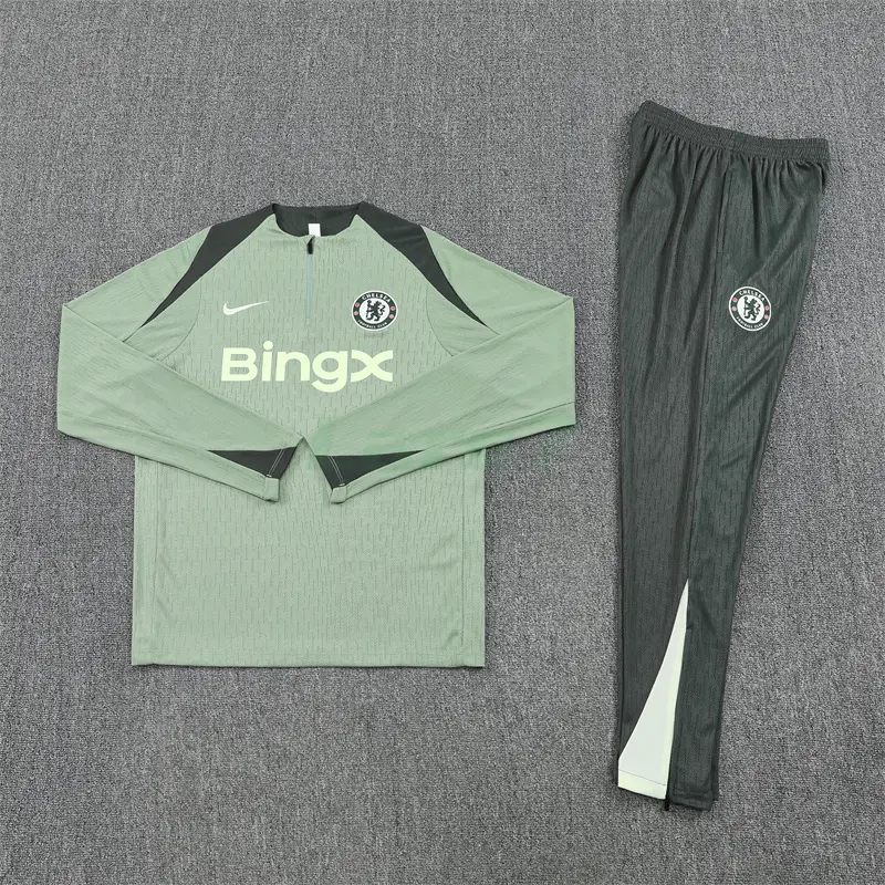 Sudadera De Entrenamiento Chelsea 2025/2026 Kit Verde Claro (EDICIÓN JUGADOR)