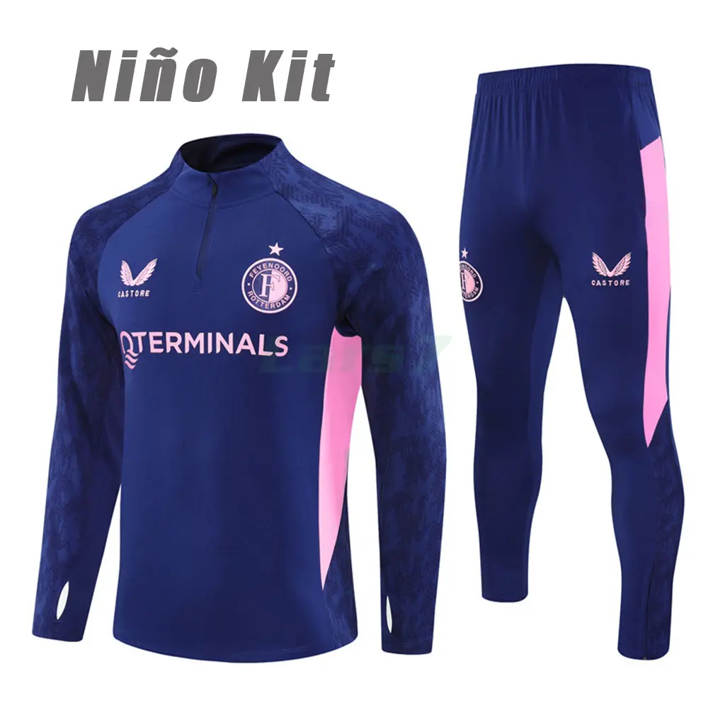 Sudadera De Entrenamiento Feyenoord 2025/2026 Niño Kit Azul Real