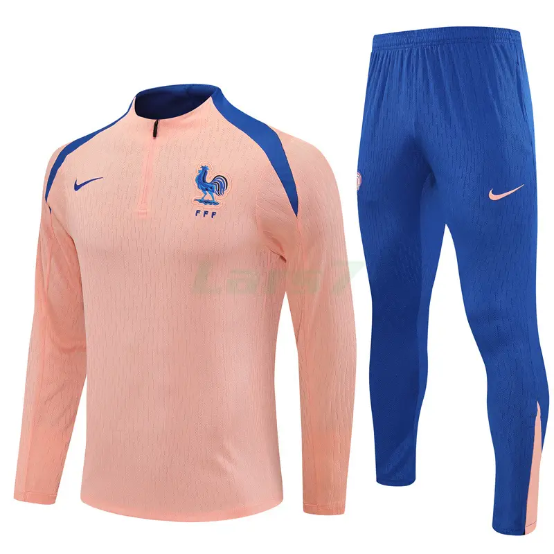 Sudadera De Entrenamiento Francia 2025 Kit Rosa/Azul (EDICIÓN JUGADOR)