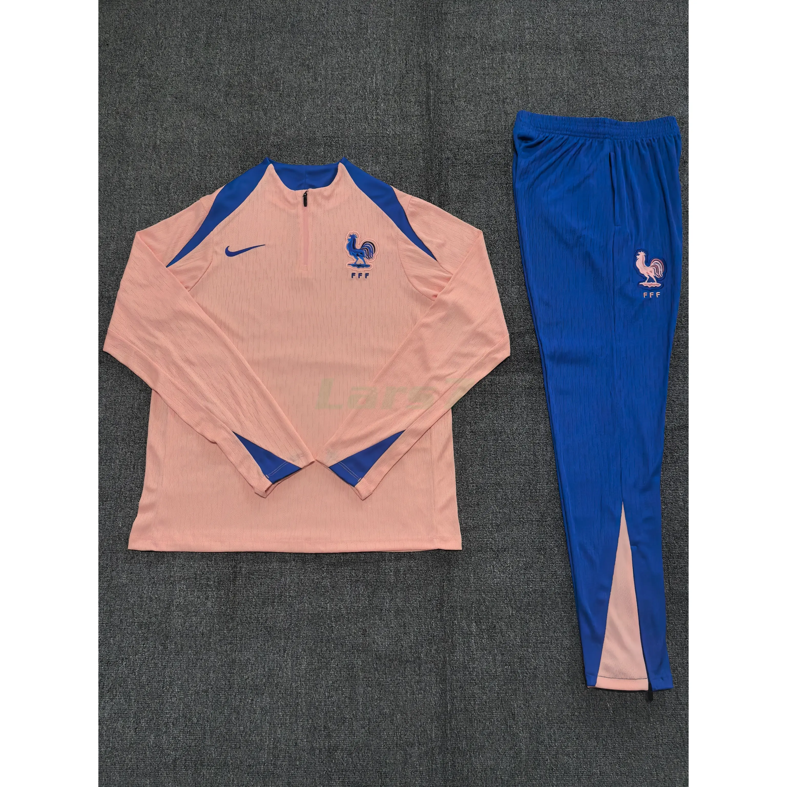 Sudadera De Entrenamiento Francia 2025 Niño Kit Rosa/Azul (EDICIÓN JUGADOR)