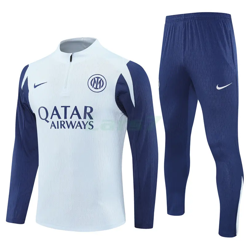 Sudadera De Entrenamiento Inter de Milan 2025/2026 Kit Gris Claro/Azul (EDICIÓN JUGADOR)