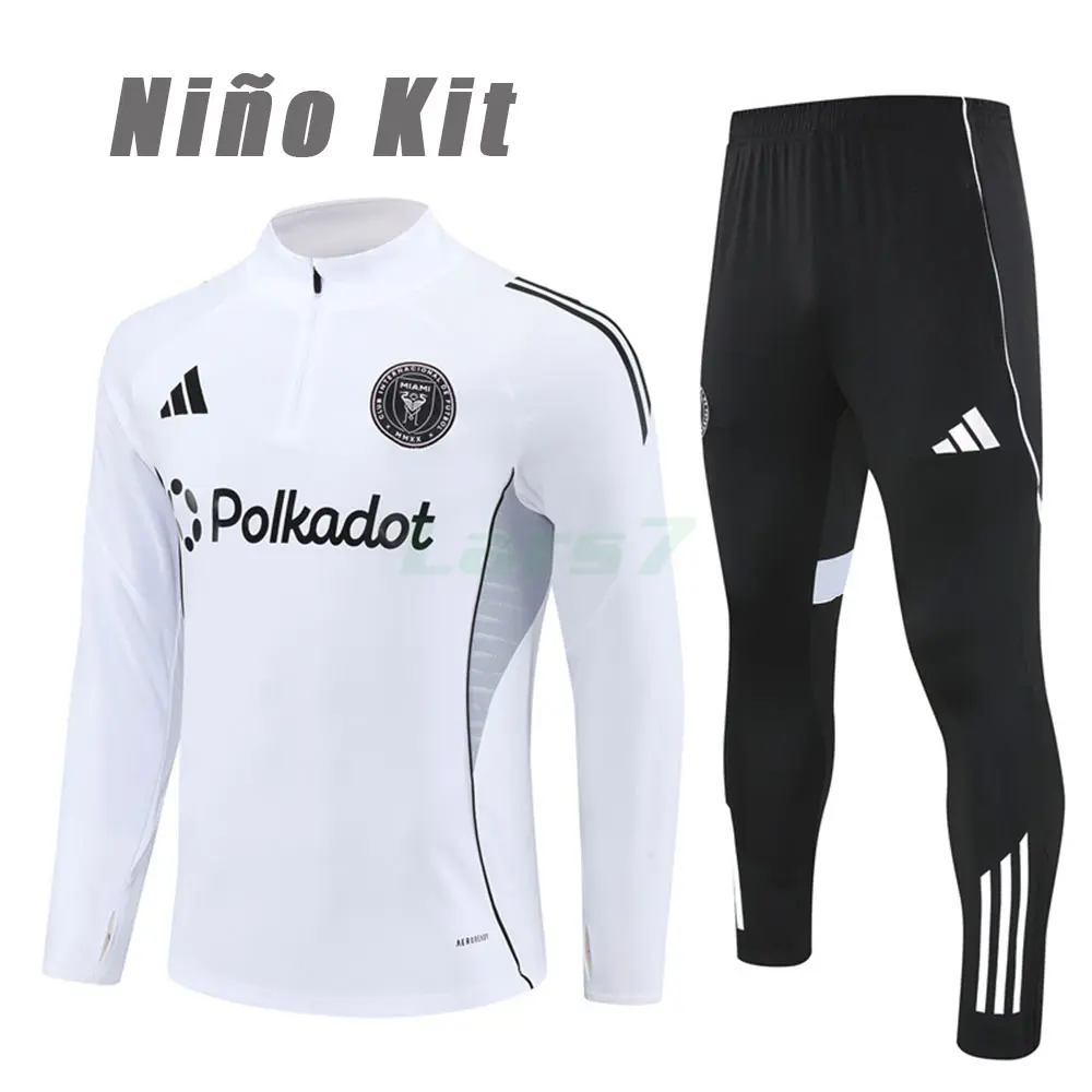 Sudadera De Entrenamiento Inter Miami 2025/2026 Niño Kit Blanco