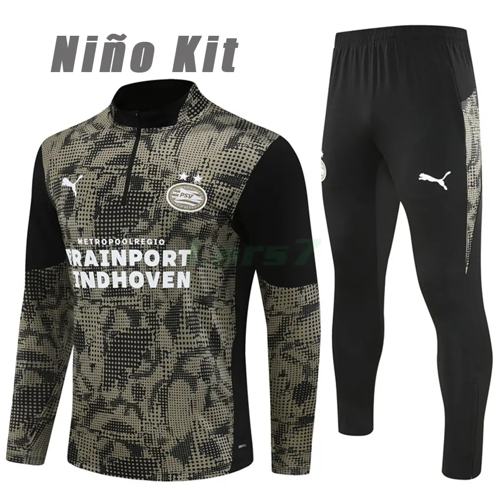 Sudadera De Entrenamiento Leverkusen 2025/2026 Niño Kit Negro con Estampado Camuflaje