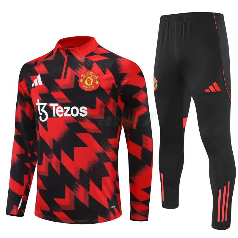 Sudadera De Entrenamiento Manchester United 2025/2026 Kit Negro/Rojo con Estampado Sudadera De Entrenamiento Manchester United 2025/2026 Kit Negro/Rojo con Estampado