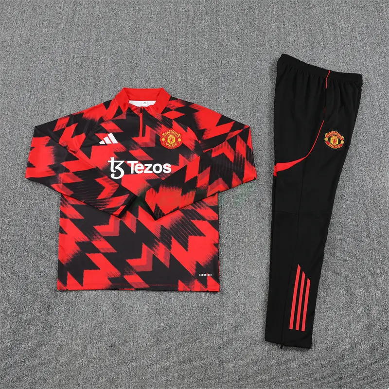 Sudadera De Entrenamiento Manchester United 2025/2026 Kit Negro/Rojo con Estampado Sudadera De Entrenamiento Manchester United 2025/2026 Kit Negro/Rojo con Estampado