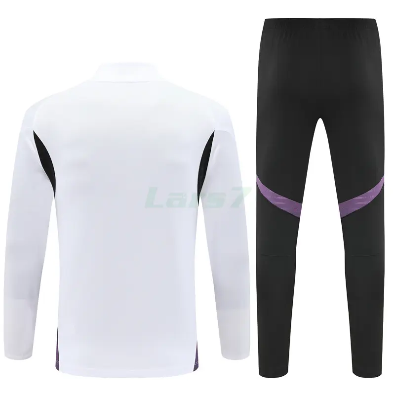 Sudadera De Entrenamiento Manchester United 2025/2026 Niño Kit Blanco/Morado