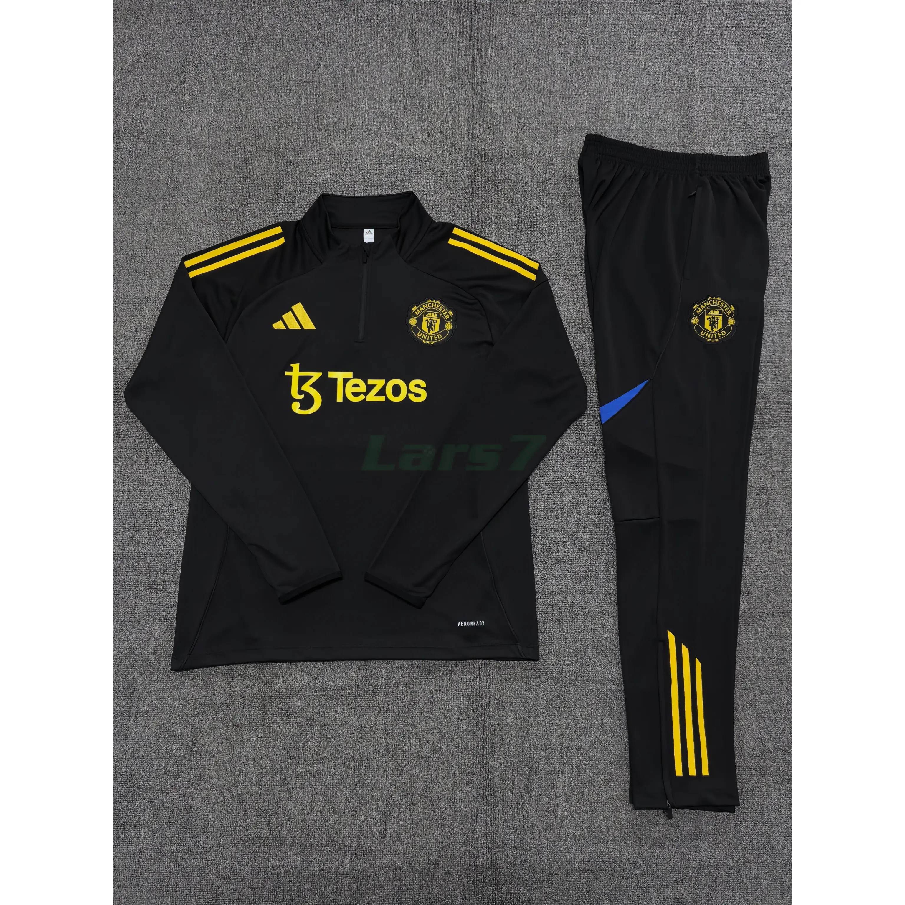 Sudadera De Entrenamiento Manchester United 2025/2026 Niño Kit Negro/Azul