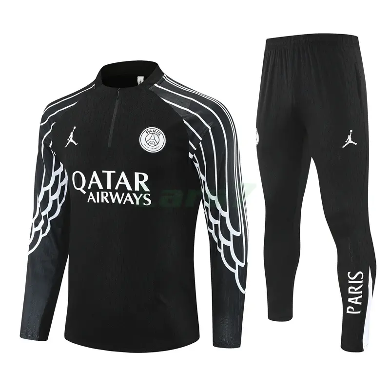 Sudadera De Entrenamiento PSG 2025/2026 Kit Negro Edición UCL