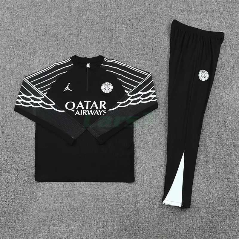 Sudadera De Entrenamiento PSG 2025/2026 Kit Negro Edición UCL