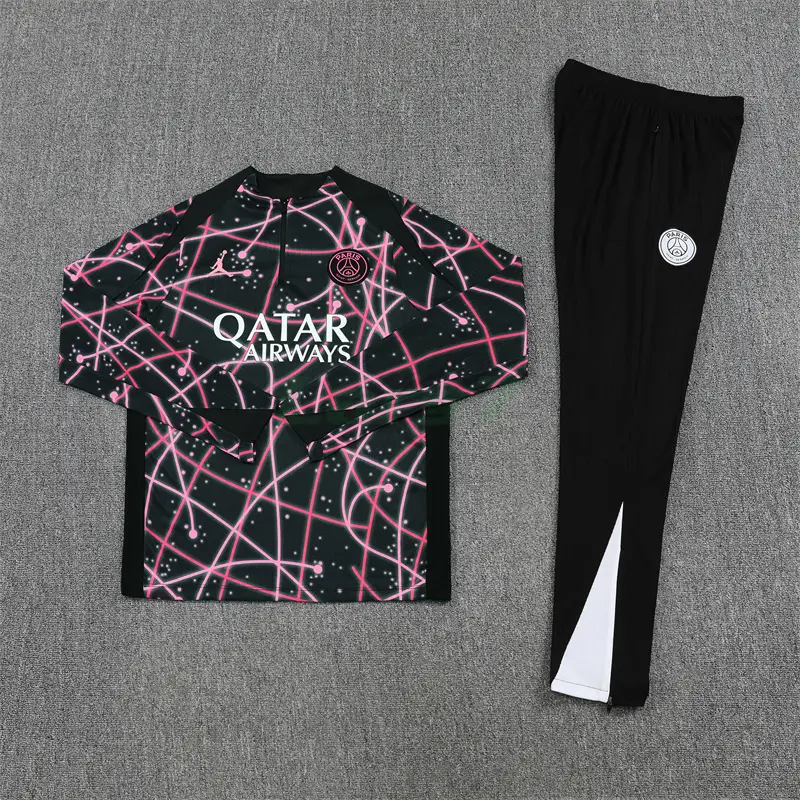 Sudadera De Entrenamiento PSG 2025/2026 Kit Negro/Rosa con Estampado Camuflaje