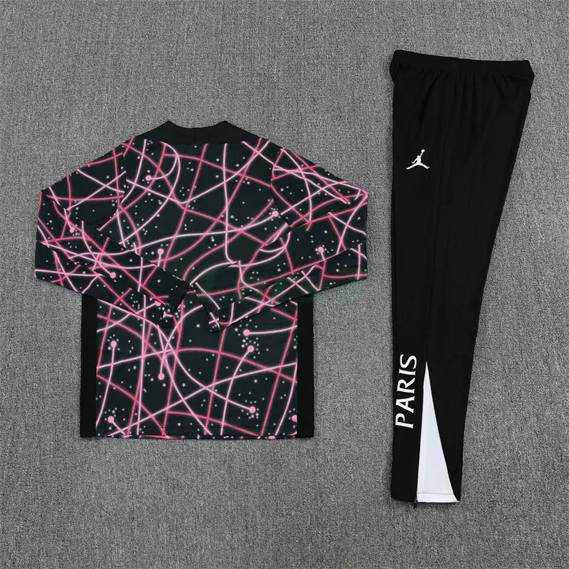 Sudadera De Entrenamiento PSG 2025/2026 Kit Negro/Rosa con Estampado Camuflaje