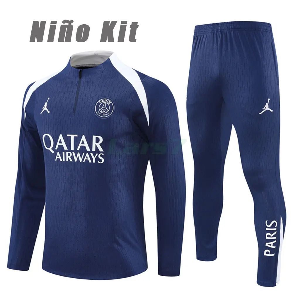 Sudadera De Entrenamiento PSG 2025/2026 Niño Kit Azul Marino/Blanco (EDICIÓN JUGADOR)