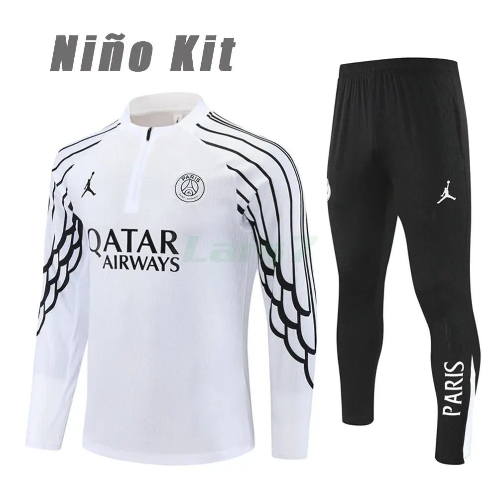Sudadera De Entrenamiento PSG 2025/2026 Niño Kit Blanco Edición UCL