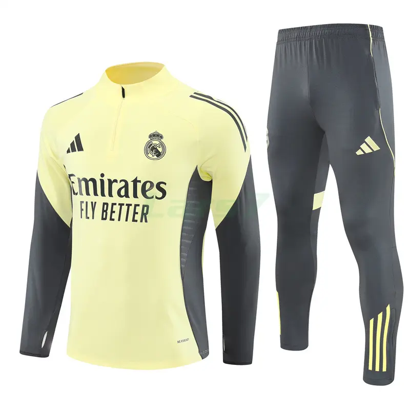 Sudadera De Entrenamiento Real Madrid 2025/2026 Kit Amarillo/Gris Oscuro Sudadera De Entrenamiento Real Madrid 2025/2026 Kit Amarillo/Gris Oscuro