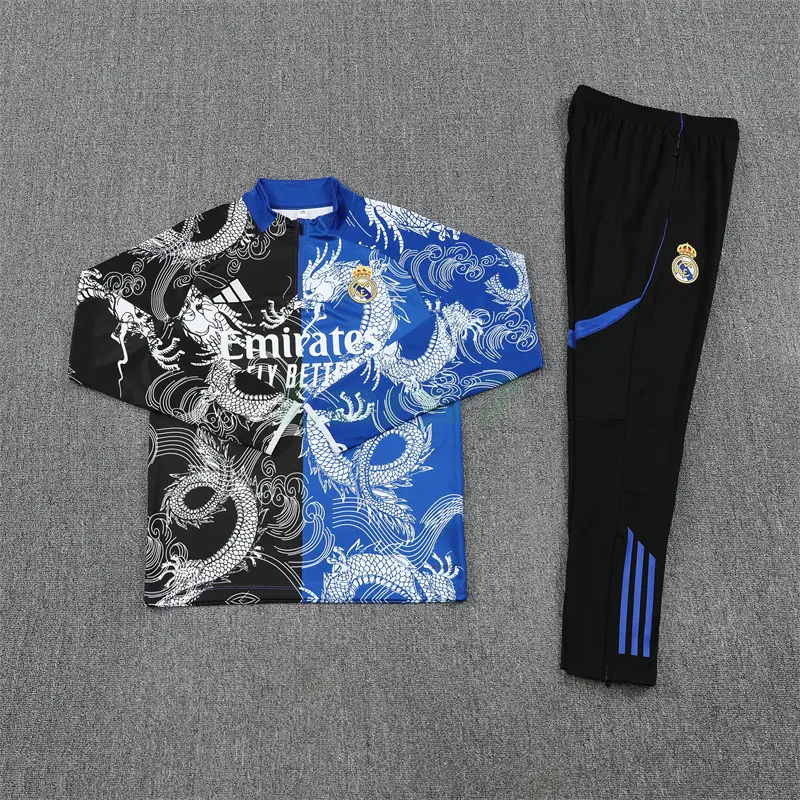 Sudadera De Entrenamiento Real Madrid 2025/2026 Kit Azul/Negro Edición Especial