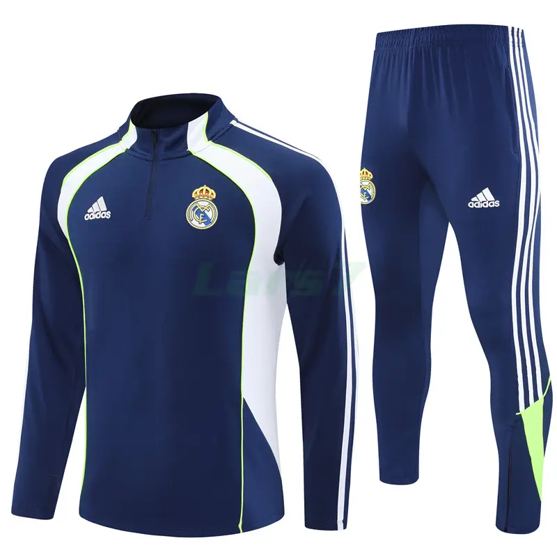 Sudadera De Entrenamiento Real Madrid 2025/2026 Kit Azul Real/Blanco Edición Retro
