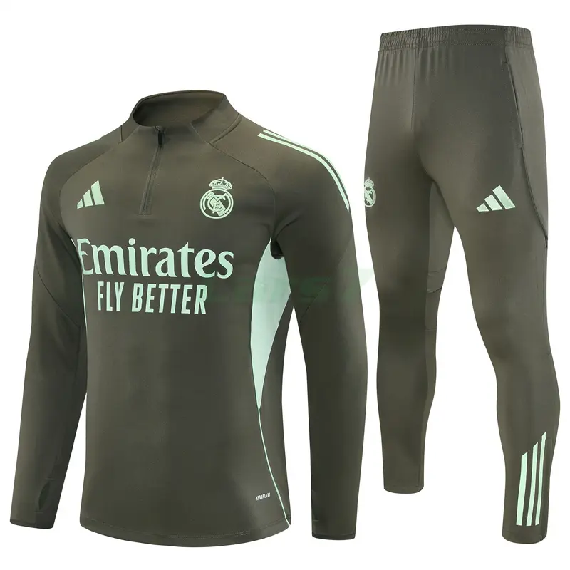 Sudadera De Entrenamiento Real Madrid 2025/2026 Kit Verde Militar