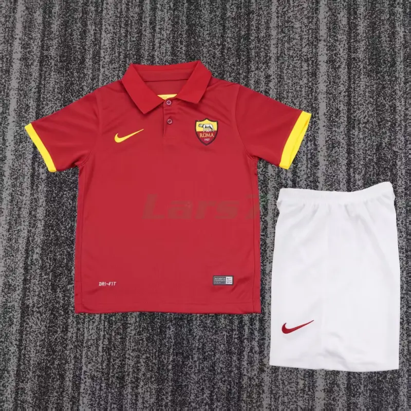 Camiseta AS Roma 1ª Equipación Retro 2014/15 Rojo Niño Kit