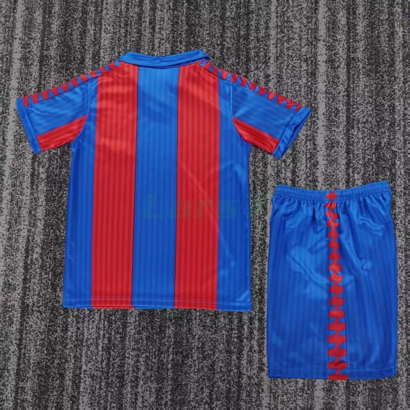 Camiseta Barcelona 1ª Equipación Retro 1989/92 Rojo/Azul Niño Kit