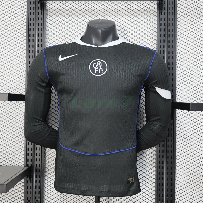 Camiseta Chelsea 3ª Equipación 2025/2026 ML Negro (EDICIÓN JUGADOR)