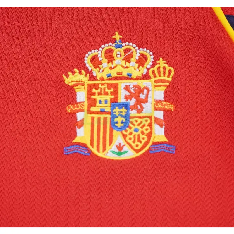 Camiseta España 1ª Equipación Retro 1998 Rojo Niño Kit