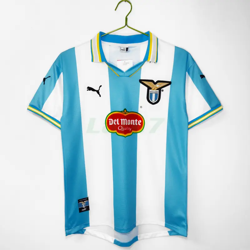 Camiseta Lazio 1ª Equipación Retro 1999/00 Blanco/Azul