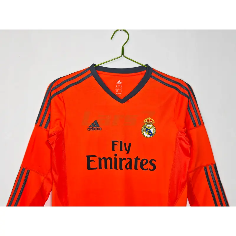 Camiseta Real Madrid 3ª Equipación Retro 2013/14 ML Naranja